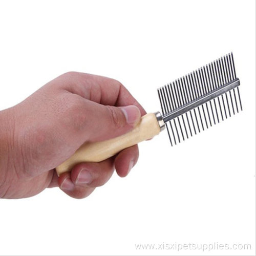 Pet Dog Cat Double Side Metal Teeth Brush